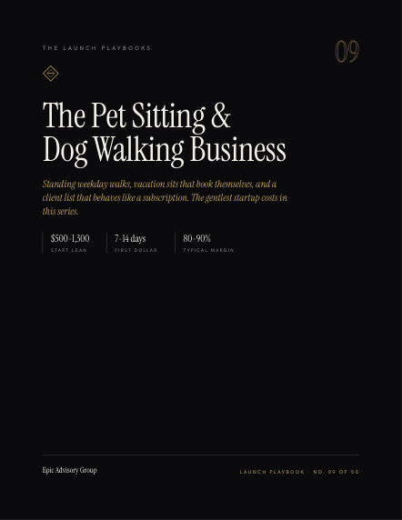 Pet Sitting & Dog Walking field guide