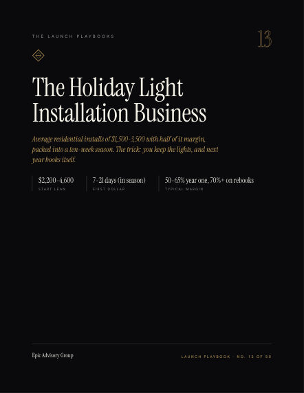 Holiday Light Installation field guide