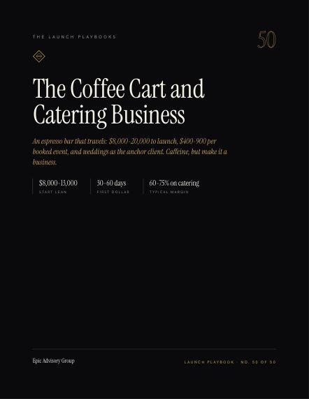 Coffee Cart & Catering field guide